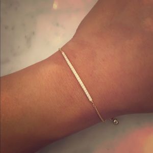 COPY - Bracelet, 14 K gold plated with rhinestones